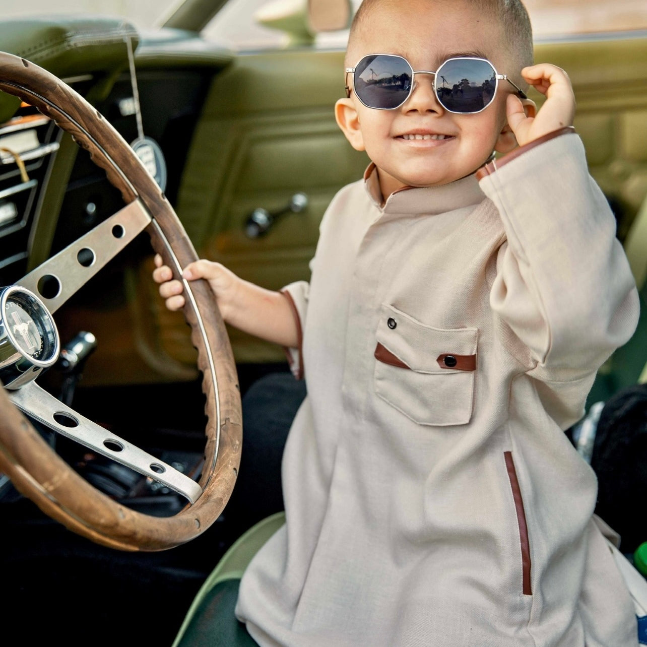 Leather Twist Dishdasha